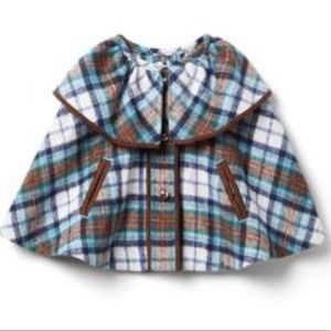 NWOT Janie and Jack wool plaid cape